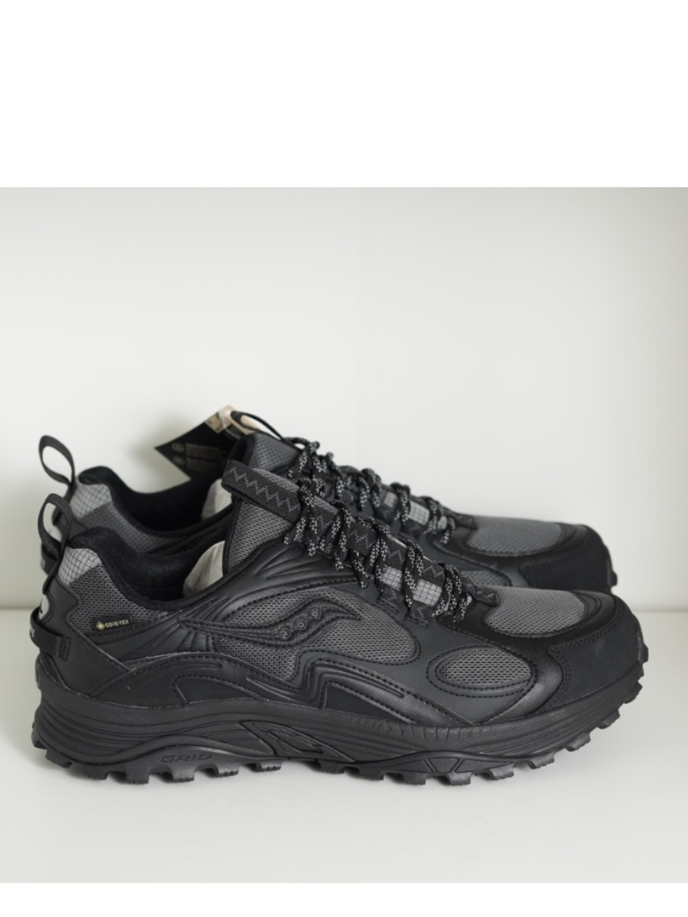 Saucony Originals Grid Aura X GTX Gore-Tex Black Men Shoes Rare S70925-1 US 10.5